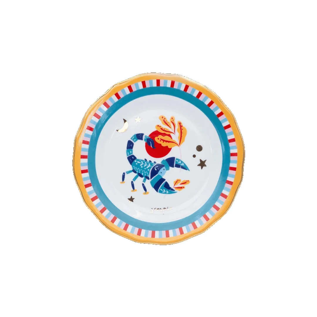 Baci Milano Zodiac Vibe Desert Boşqabı Əqrəb Bürcü 16 cm