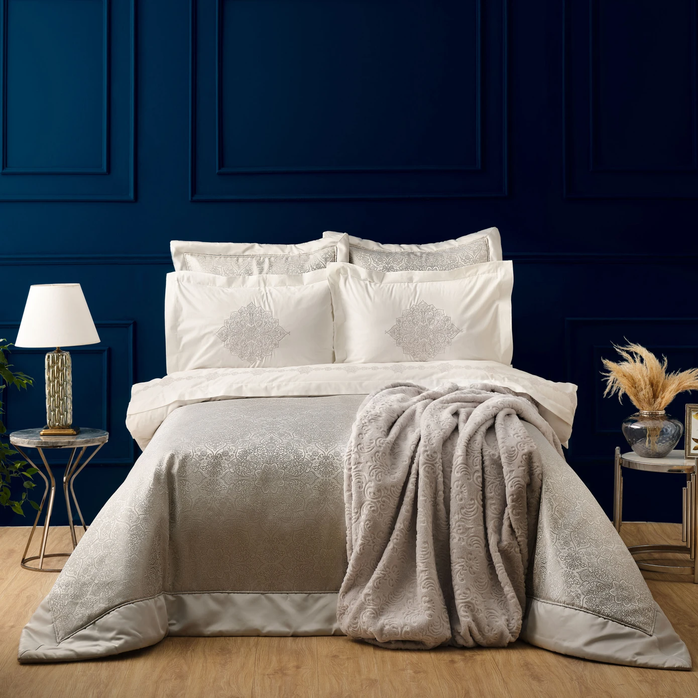 Karaca Home Maira Boz 8 Parça Cehiz Dəsti